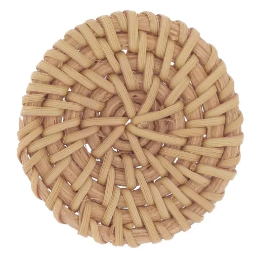 Disco in rattan 47 mm Marrone per la creazione di gioielli fai da te x1