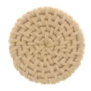 Disque en rattan 40 mm per creazioni DIY Natural x1