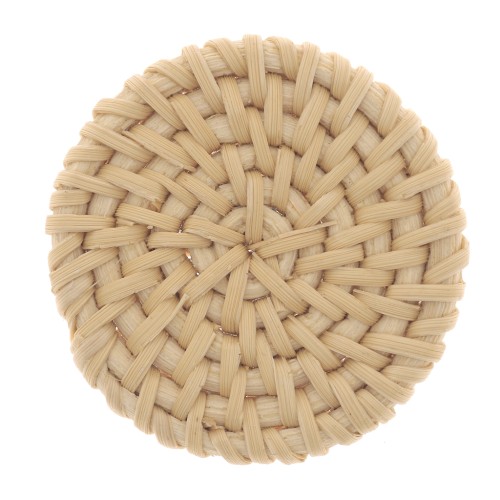 Disque en rattan 40 mm per creazioni DIY Natural x1