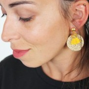 Disque en rattan 40 mm per creazioni DIY Natural x1