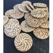 Disco in rattan da 40 mm - Naturale x1