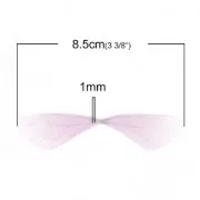 Pendente ali di farfalla con 2 fori 42.5x17 mm Glicine e marrone x1