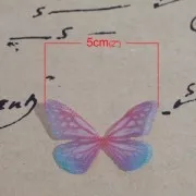 Farfalla senza foro 30x21 mm Rosso e blu x1