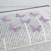 Farfalla senza foro 30x21 mm Rosso e blu x1