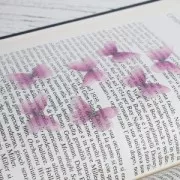 Farfalla senza foro 30x21 mm Viola e Fuchsia x1