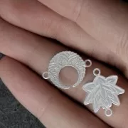 Distanziatore Fiore di Loto 17x15mm in Argento 925  x1