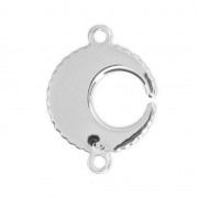 Distanziatore Mezza-luna Mandalas 18x13 mm in Argento 925 x1