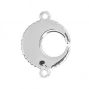 Distanziatore Mezza-luna Mandalas 18x13 mm in Argento 925 x1