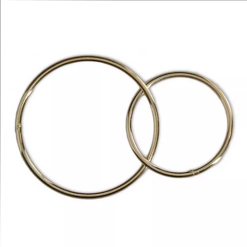 2 anelli chiusi intrecciati 22 e 17 mm Gold Filled x1 - Perles & Co