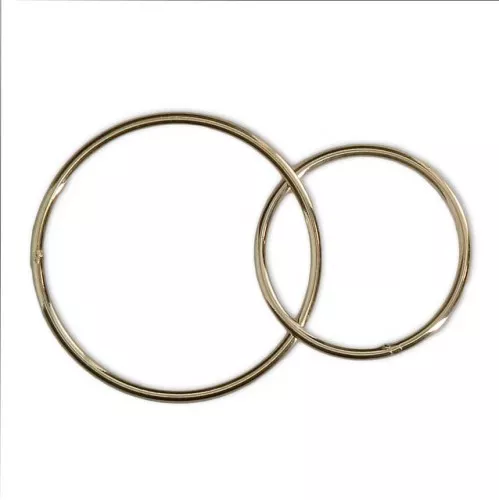 2 anelli chiusi intrecciati 22 e 17 mm Gold Filled x1