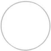 Cerchio nudo in metallo per acchiappasogni e abat-jour 15cm Argento antico