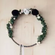 Cerchio nudo in metallo per acchiappasogni e abat-jour 15cm Argento antico