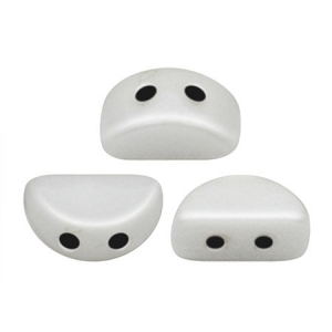 Perle in vetro Kos® par Puca® 6x3mm Opaque White x10g