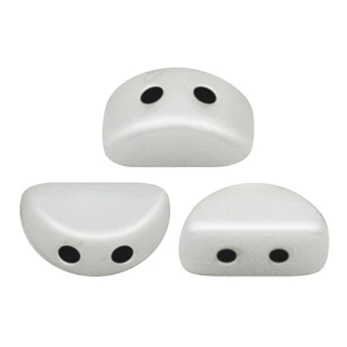 Perle in vetro Kos® par Puca® 6x3mm Opaque White x10g