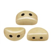 Perle in vetro Kos® par Puca® 6x3mm Opaque Beige Ceramic Look x10g