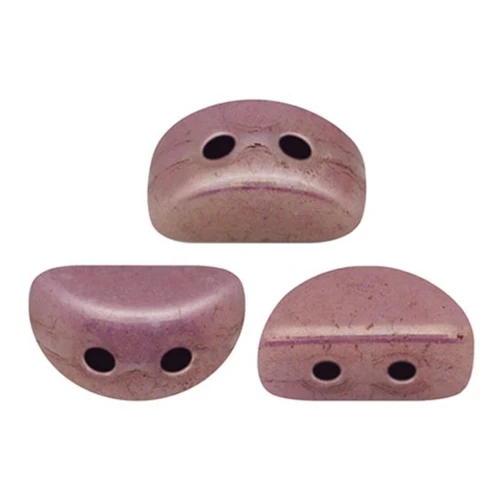 Perle in vetro Kos® par Puca® 6x3mm Opaque Lilas Ceramic Look x10g