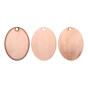 Pendente ovale per smaltatura in polvere Efcolor 19x14  mm in rame x1
