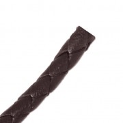Cordone cuoio intrecciato 5 mm Marrone scuro x cm. 50|raw }}