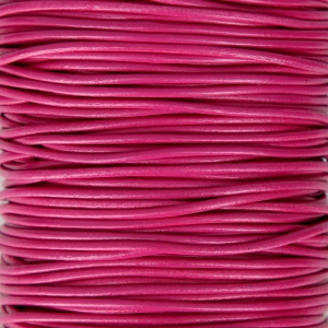 Cordone in cuoio vero 1.5 mm Fuchsia x100 cm