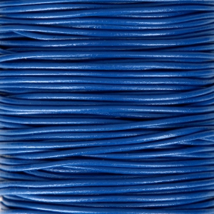 Cordone in cuoio vero 1.5 mm Blu duro x100 cm