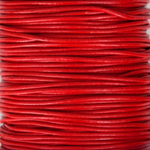 Cordone in cuoio vero 1.5 mm Rosso x100 cm