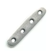 Separatori 4 file mm. 25x6 argentato antico x5