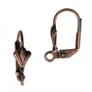 Monachelle giglio con anellino 16 mm ramato x2