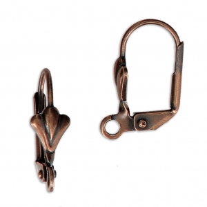 Monachelle giglio con anellino 16 mm ramato x2