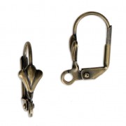 Monachelle giglio con anellino 16 mm bronzo x2|raw }}