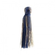 Pompon cotone 32 mm Blu Marino / Dorato x1|raw }}