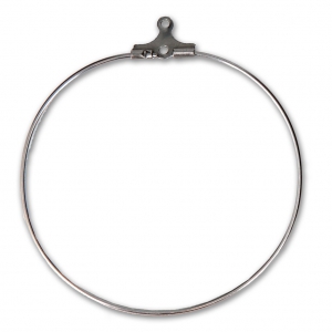 Orecchini a cerchio da decorare 40mmx0.7 mm Acciaio Inox x2