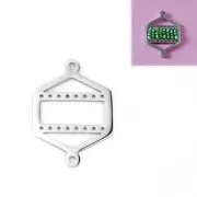 Connettore/distanziatore esagonale per bracciale 25x18 mm Acciaio inox x1