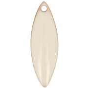 Sequins navette en métal et résine époxy 16x5 mm Crema x6|raw }}