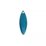 Sequins navette en métal et résine époxy 16x5 mm Blu x6