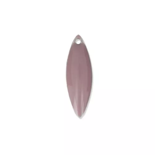 Sequins navette en métal et résine époxy 16x5 mm Lilla x6