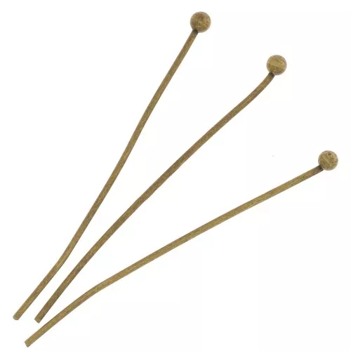 Chiodini con pallina 1.50 mm - 26X0.5 mm bronzo x50