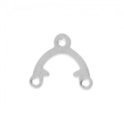 Connettore/distanziatore 1 punto 9,6x8,5 mm Placcatura argento fino x20|raw }}