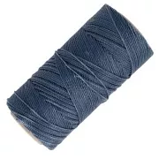 Bobina di filo cerato Linhasita per micro macramè 1 mm - Denim (1037) x168m