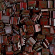 Miyuki Tila Beads 5x5x1.9 mm TL-4518- Opaque Red Picasso x10g