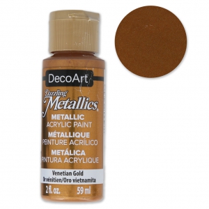 Pittura acrilica decorativa DecoArt Dazzling Metallics - Venetian Gold x59 ml