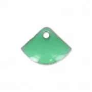 Ciondoli forma ventaglio in metallo e resina epossidica 7x10 mm Mint x6