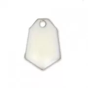 Sequins diamand en métal et résine époxy 9x13 mm Bianco x6