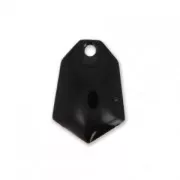 Sequins diamant en métal et résine époxy 9x13 mm Nero x6