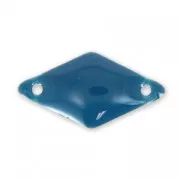 Distanziatori losanga in metallo 2 fori resina epossidica 17x9 mm Petrolio x8