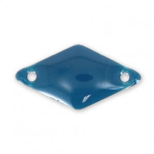 Distanziatori losanga in metallo 2 fori resina epossidica 17x9 mm Petrolio x8