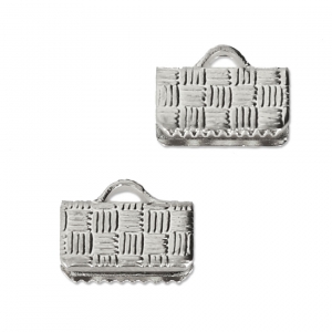 Terminali da stringere 10 mm rodiato x4