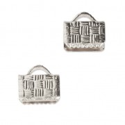 Terminali da stringere 8 mm Placcatura argento fino x10