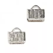 Terminali da stringere 8 mm Placcatura argento fino x10