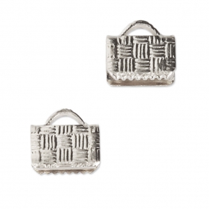 Terminali da stringere 8 mm Placcatura argento fino x10