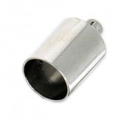 Terminali cilindrici per cordoncini da 6 mm rodiato x4